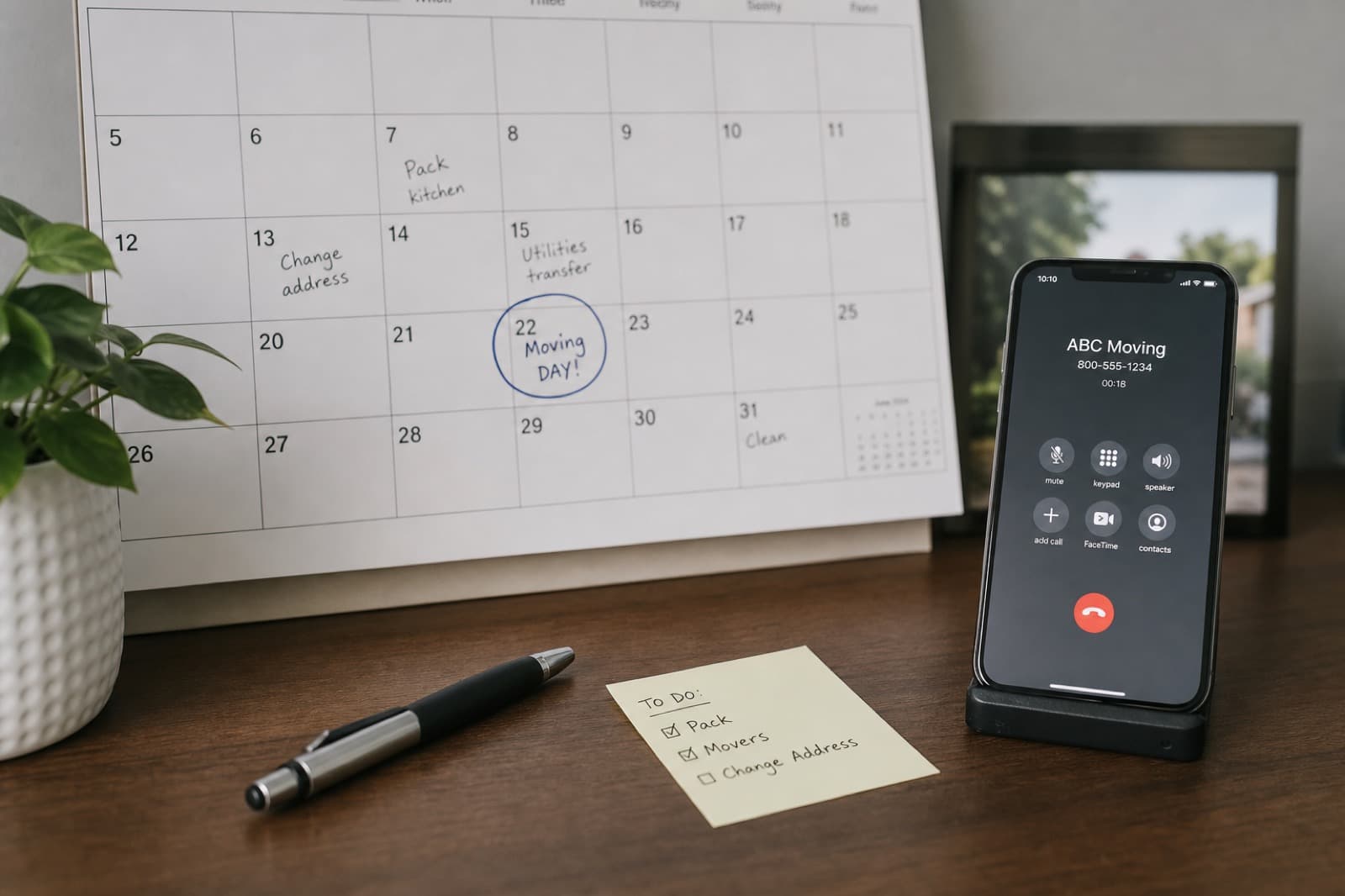 Nakliyat rezervasyonu — takvim ve telefon ile taşınma tarihi planlama