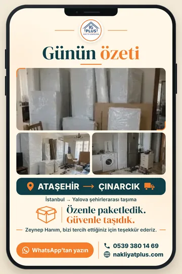 Günün özeti: Ataşehir → Çınarcık taşıması