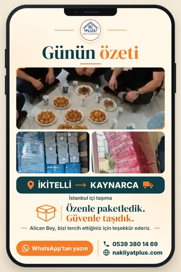 Günün özeti: İkitelli → Kaynarca taşıması