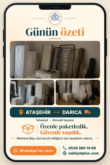 Günün özeti: Ataşehir → Darıca taşıması