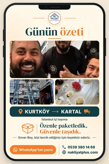 Günün özeti: Kurtköy → Kartal taşıması