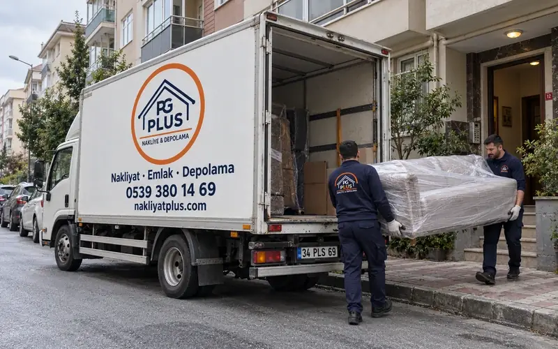 Avcılar evden eve nakliyat; logolu taşıma aracı, temsili görsel