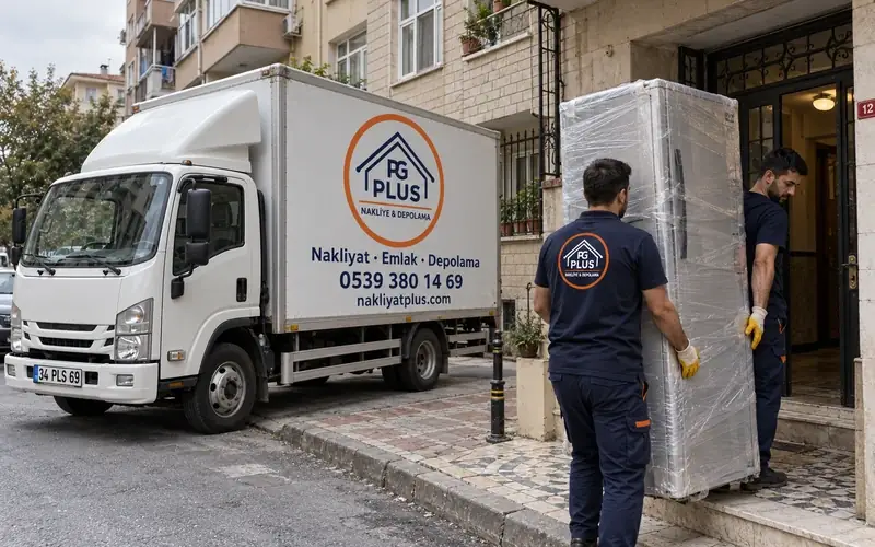 Bahçelievler evden eve nakliyat; logolu taşıma aracı, temsili görsel