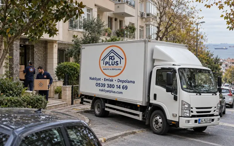 Bakırköy evden eve nakliyat; logolu taşıma aracı, temsili görsel