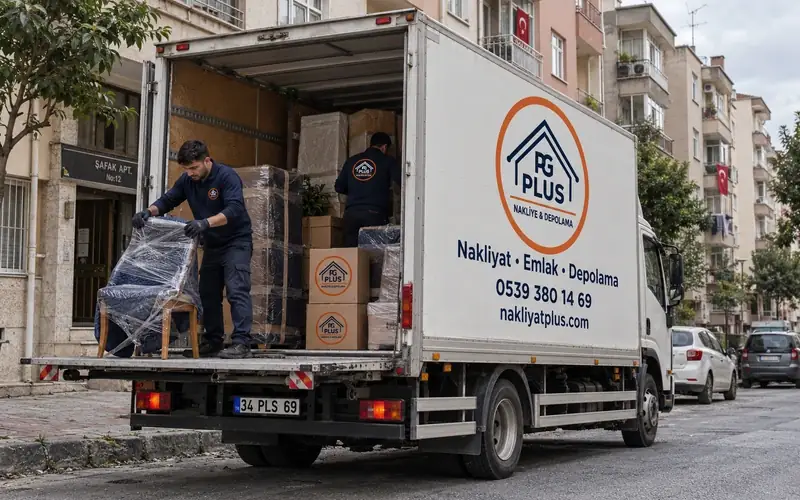 Bayrampaşa evden eve nakliyat; logolu taşıma aracı, temsili görsel