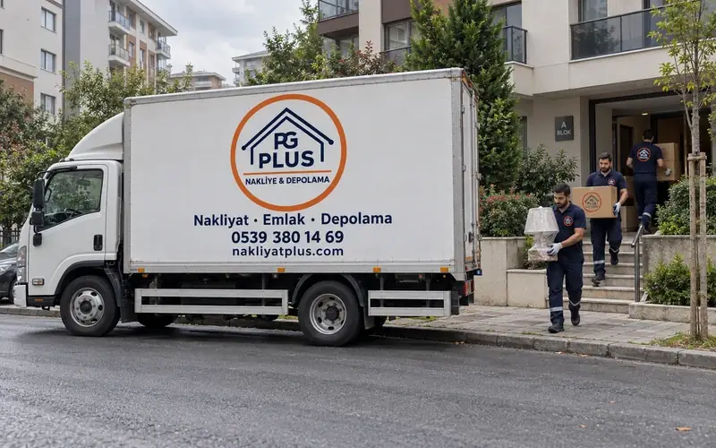 Beylikdüzü evden eve nakliyat; logolu taşıma aracı, temsili görsel