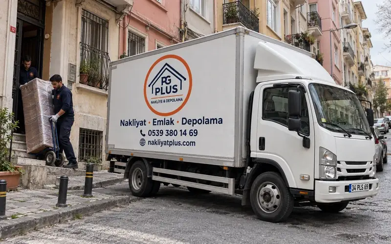 Beyoğlu evden eve nakliyat; logolu taşıma aracı, temsili görsel