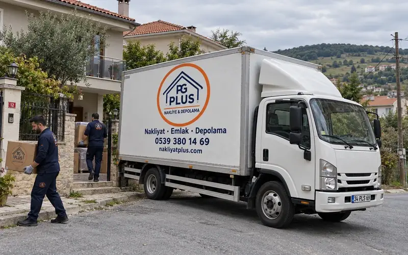 Çatalca evden eve nakliyat; logolu taşıma aracı, temsili görsel
