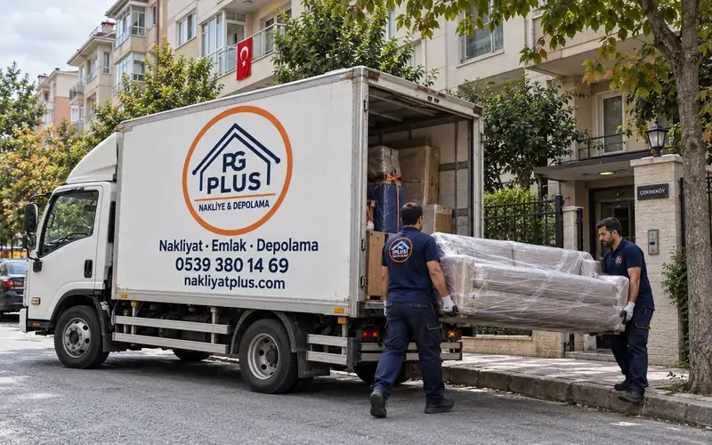 Çekmeköy evden eve nakliyat; logolu taşıma aracı, temsili görsel