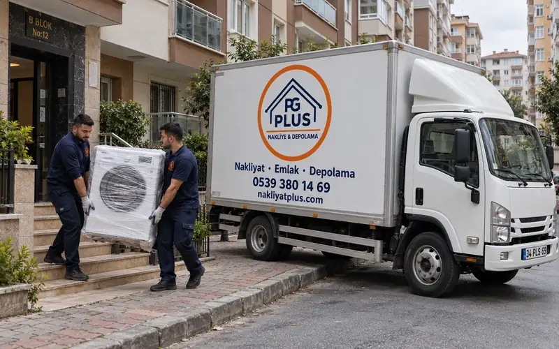 Esenyurt evden eve nakliyat; logolu taşıma aracı, temsili görsel