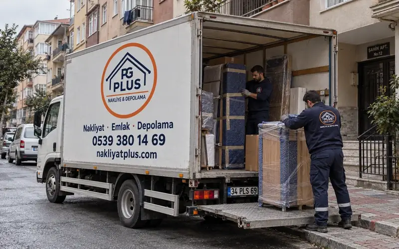 Gaziosmanpaşa evden eve nakliyat; logolu taşıma aracı, temsili görsel