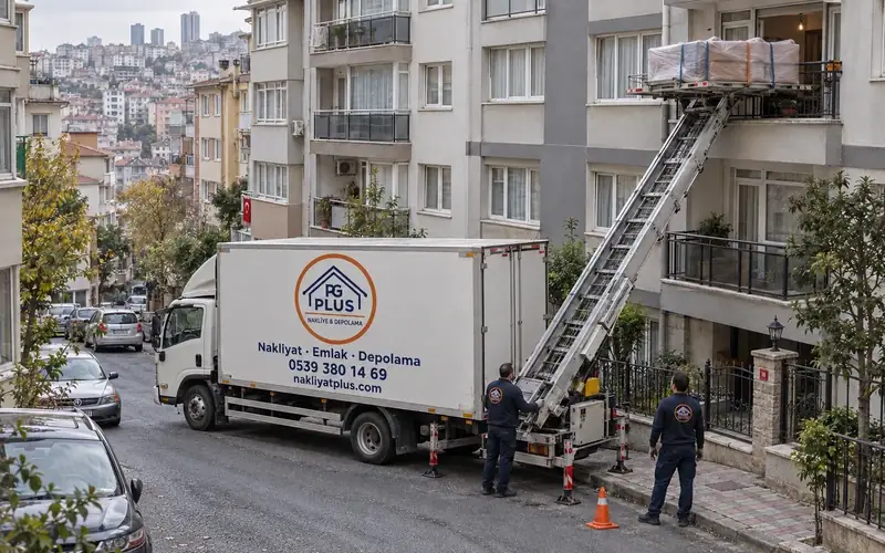 Kağıthane evden eve nakliyat; logolu taşıma aracı, temsili görsel