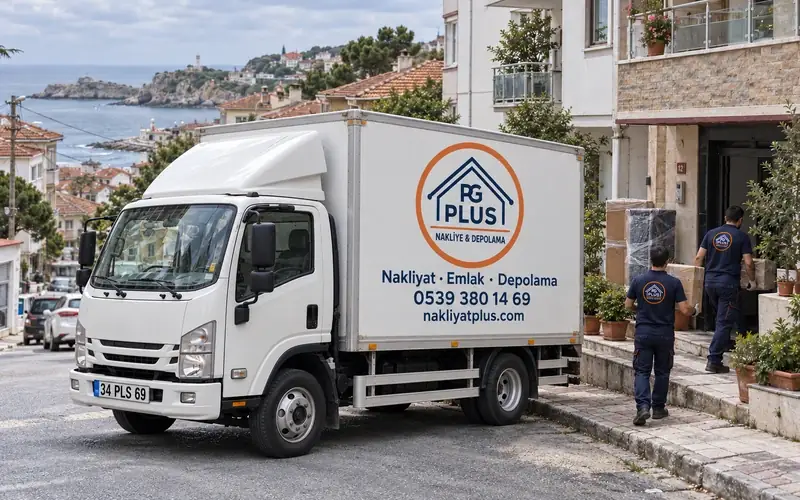 Şile evden eve nakliyat; logolu taşıma aracı, temsili görsel