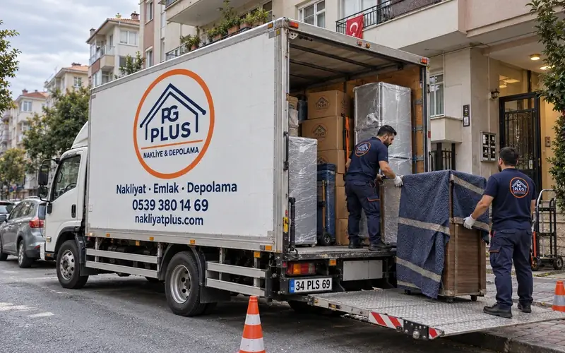 Sultanbeyli evden eve nakliyat; logolu taşıma aracı, temsili görsel